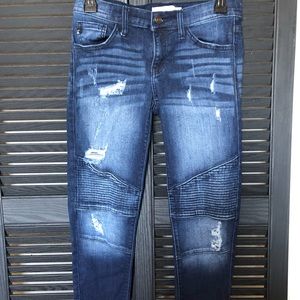 Kancan Distressed Moto Jeans
